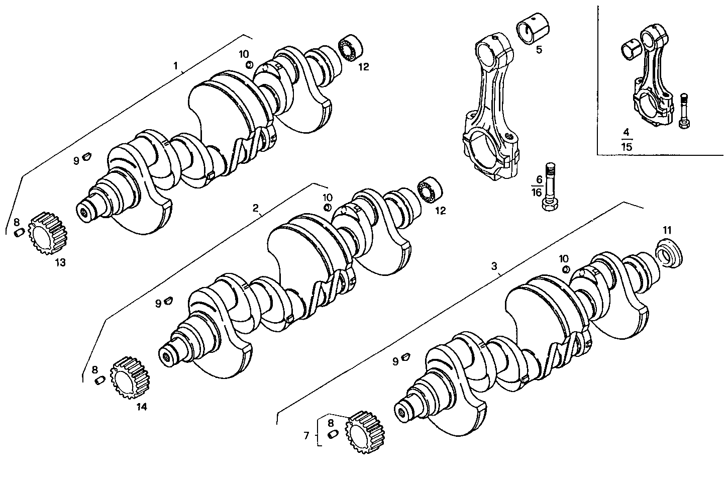 CRANK SHAFT - CONNECTING RODS