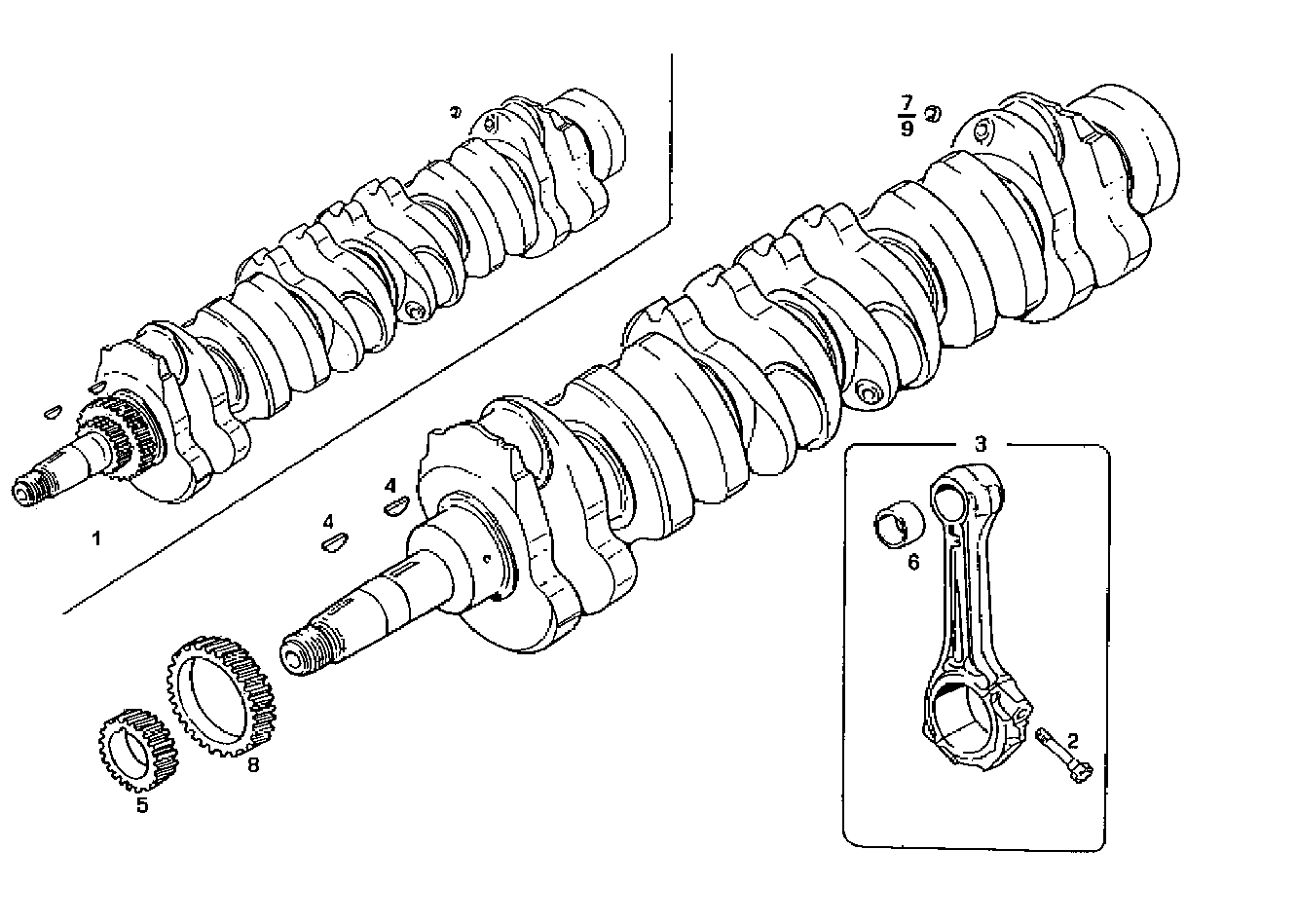 CRANK SHAFT - CONNECTING RODS