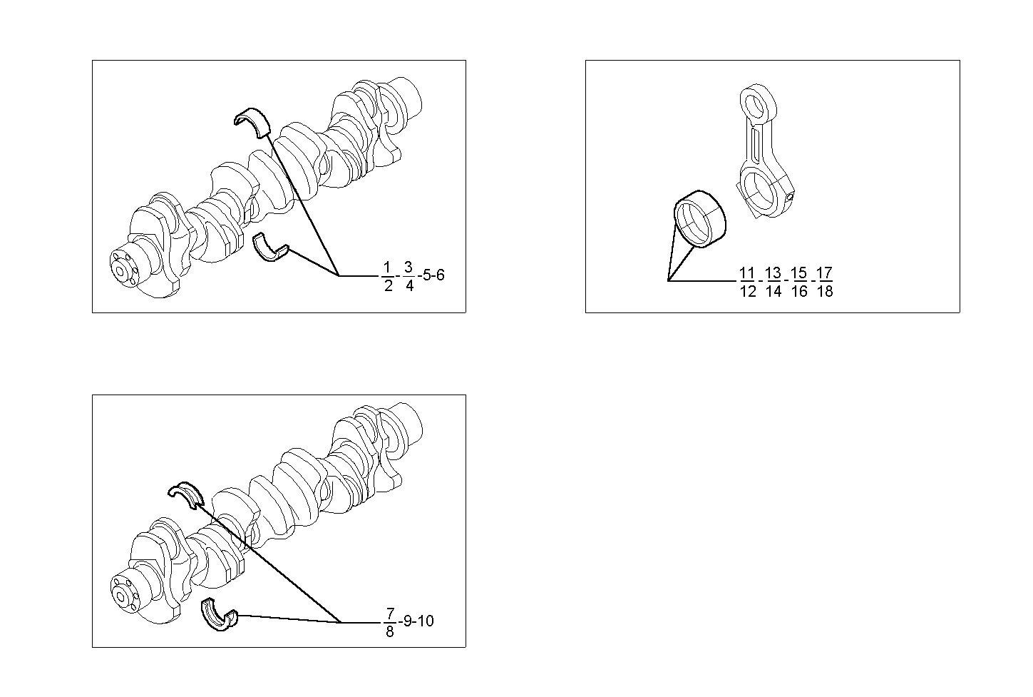 THRUST RING SET - MAIN AND ROD BEARINGS
