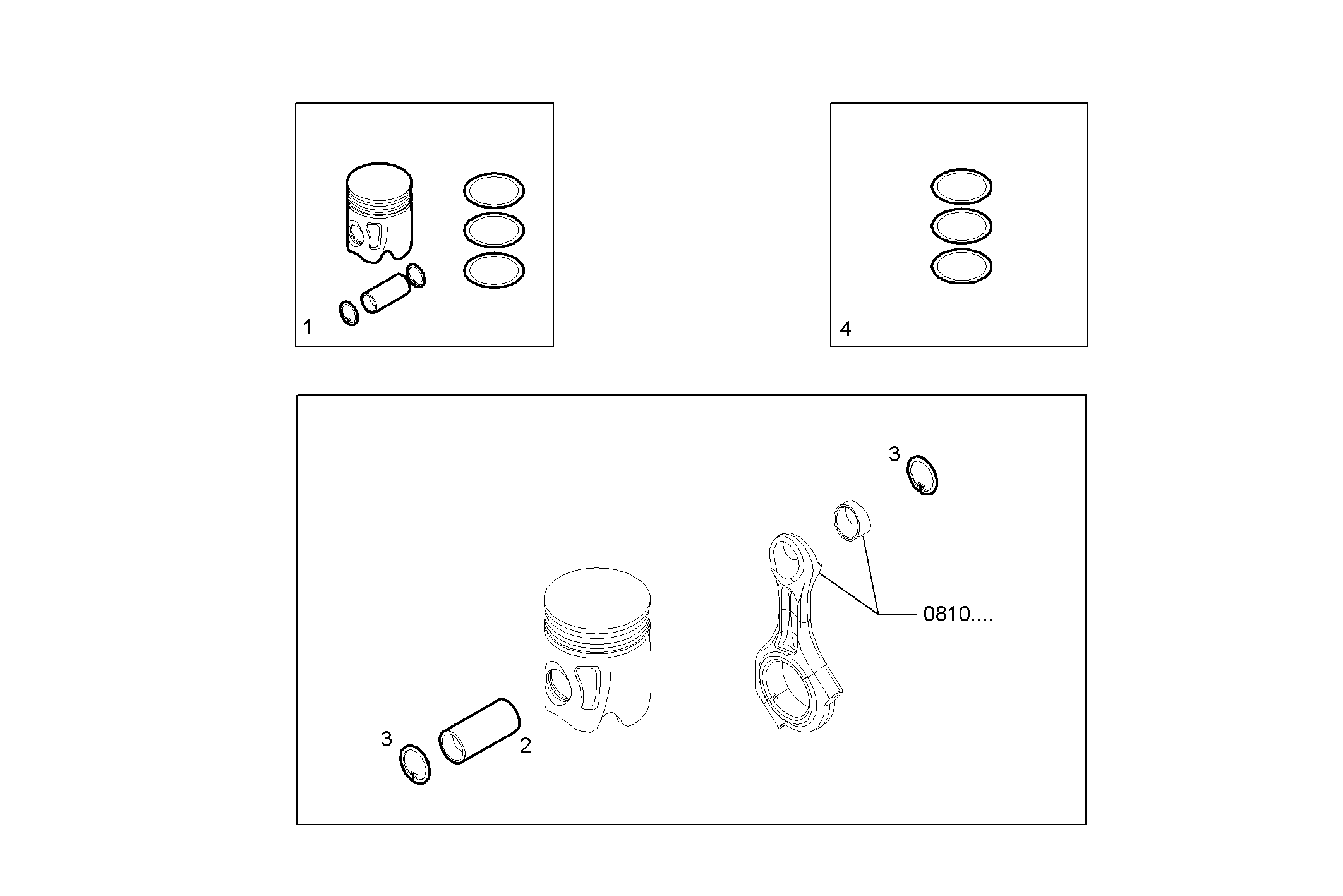 PISTON ASSY - PISTON RINGS - PISTON PIN