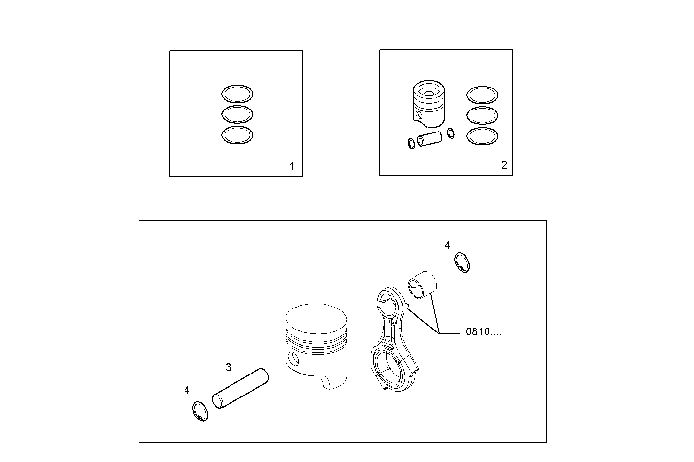 PISTON ASSY - PISTON RINGS - PISTON PIN