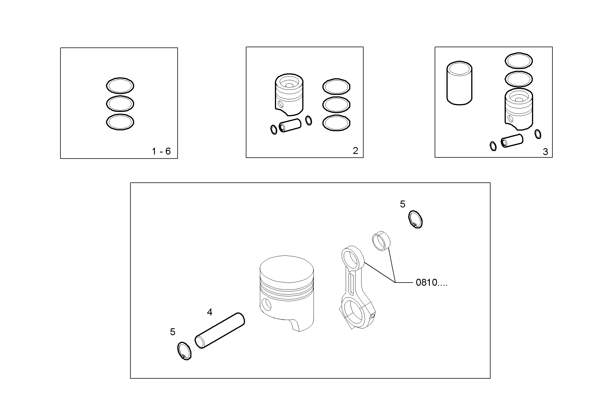 PISTON ASSY - PISTON RINGS - PISTON PIN