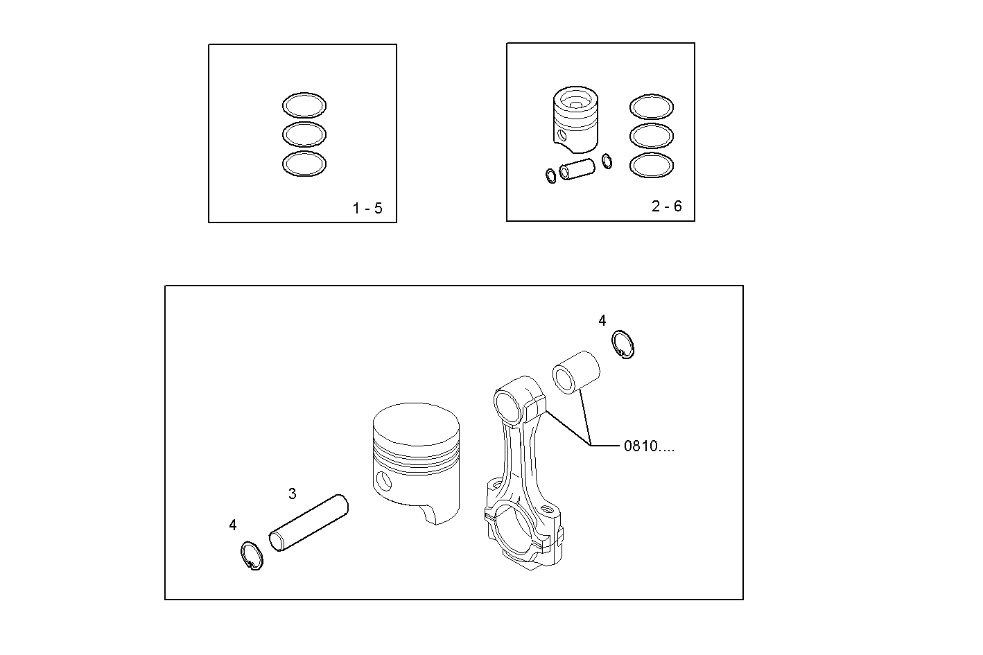 PISTON ASSY - PISTON RINGS - PISTON PIN