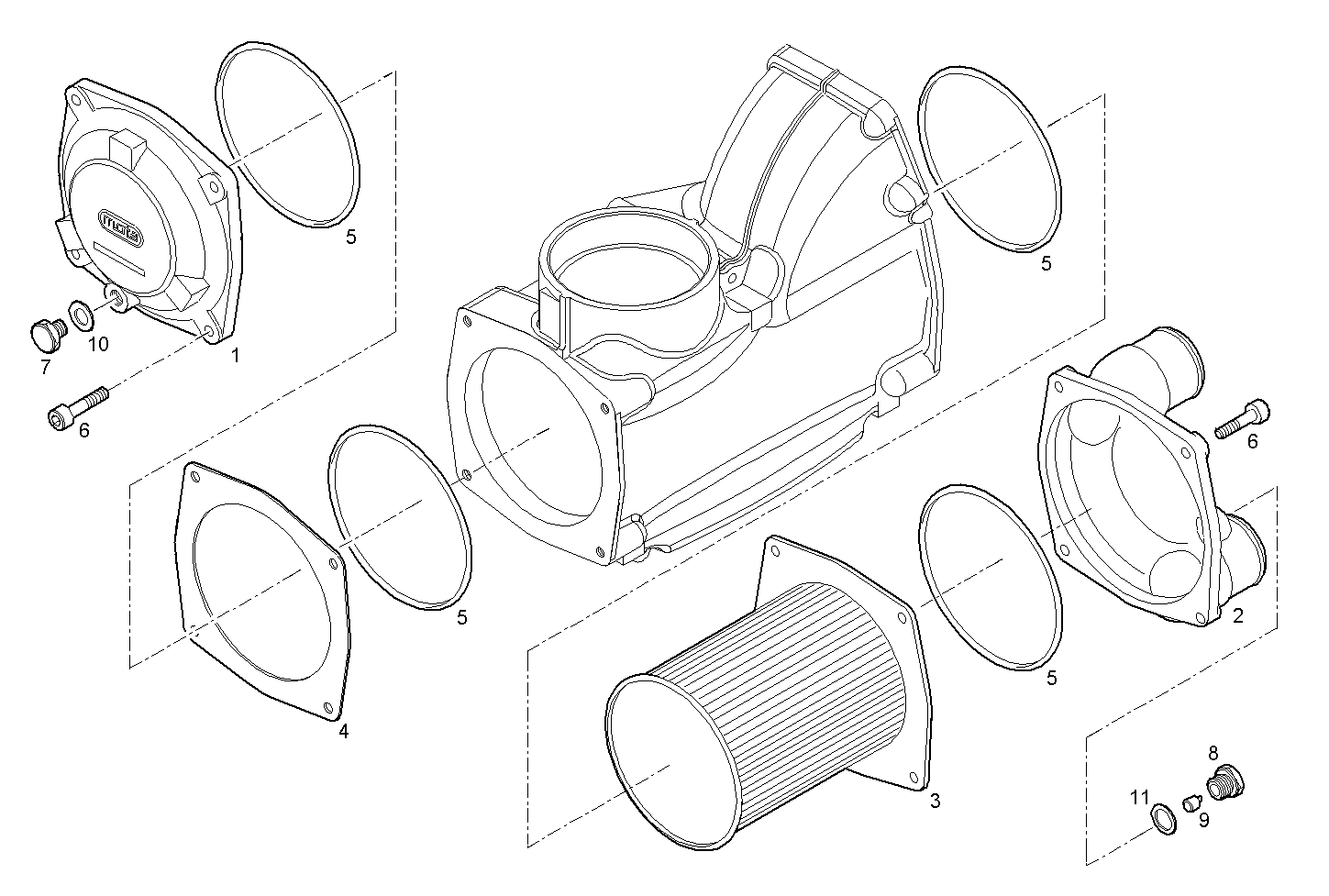 AIR - WATER HEAT EXCHANGER (COMPONENTS)
