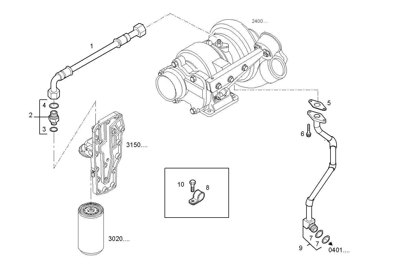 TURBOCHARGER OIL LINES