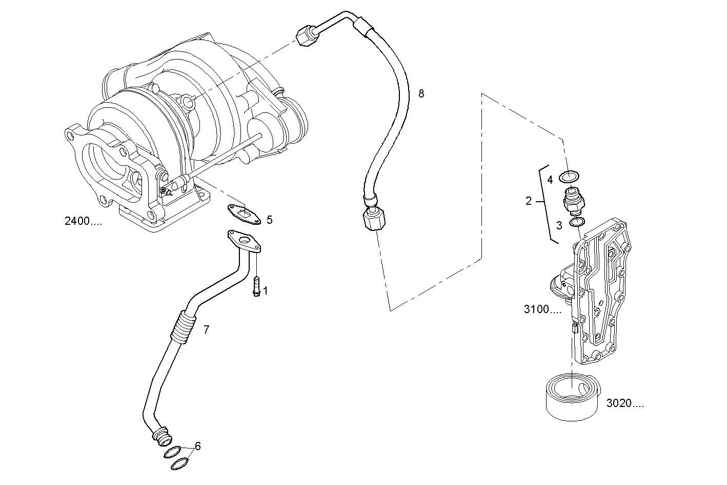 TURBOCHARGER OIL LINES