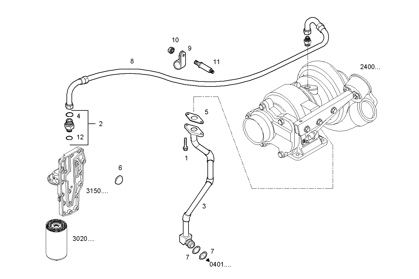 TURBOCHARGER OIL LINES
