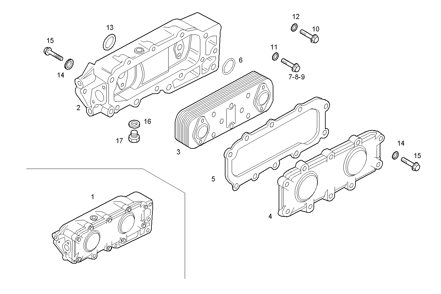 OIL - WATER HEAT EXCHANGER