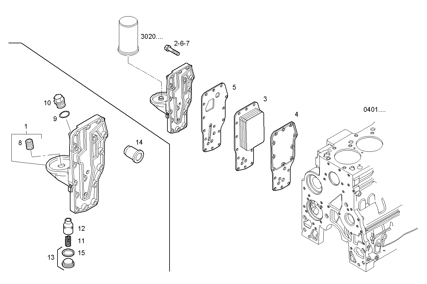 OIL - WATER HEAT EXCHANGER