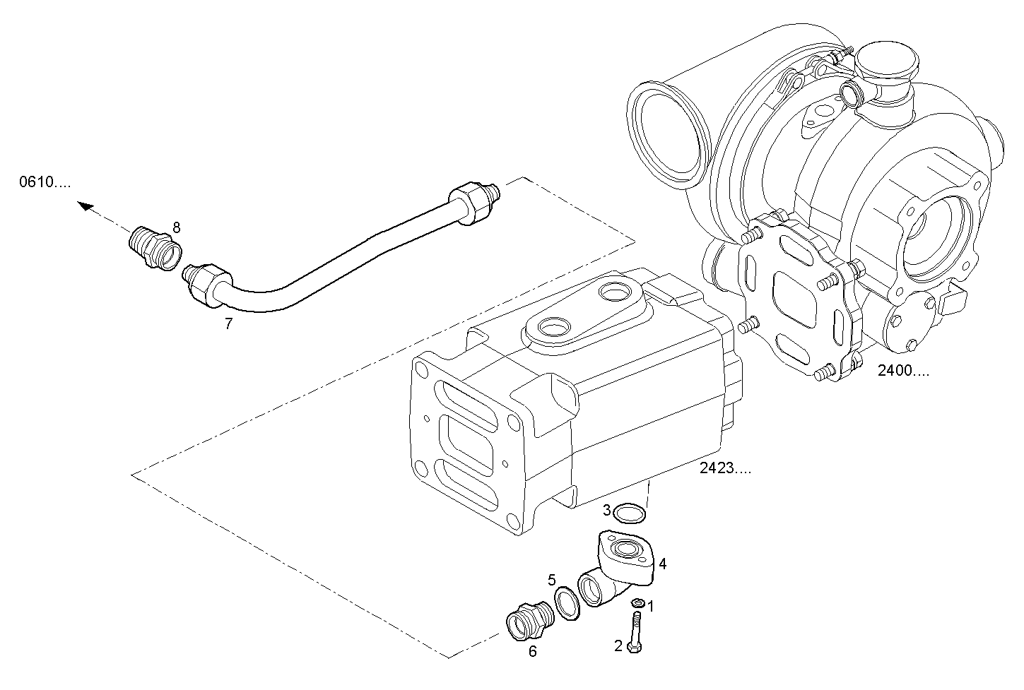 TURBO WATER INLET  PIPE