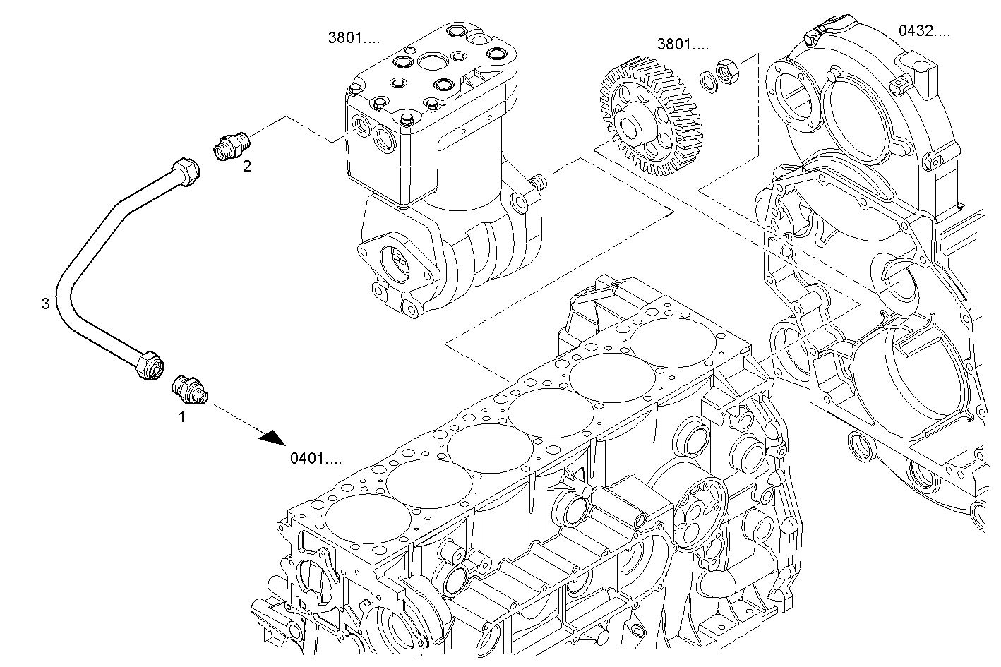COMPRESSOR WATER INLET PIPE