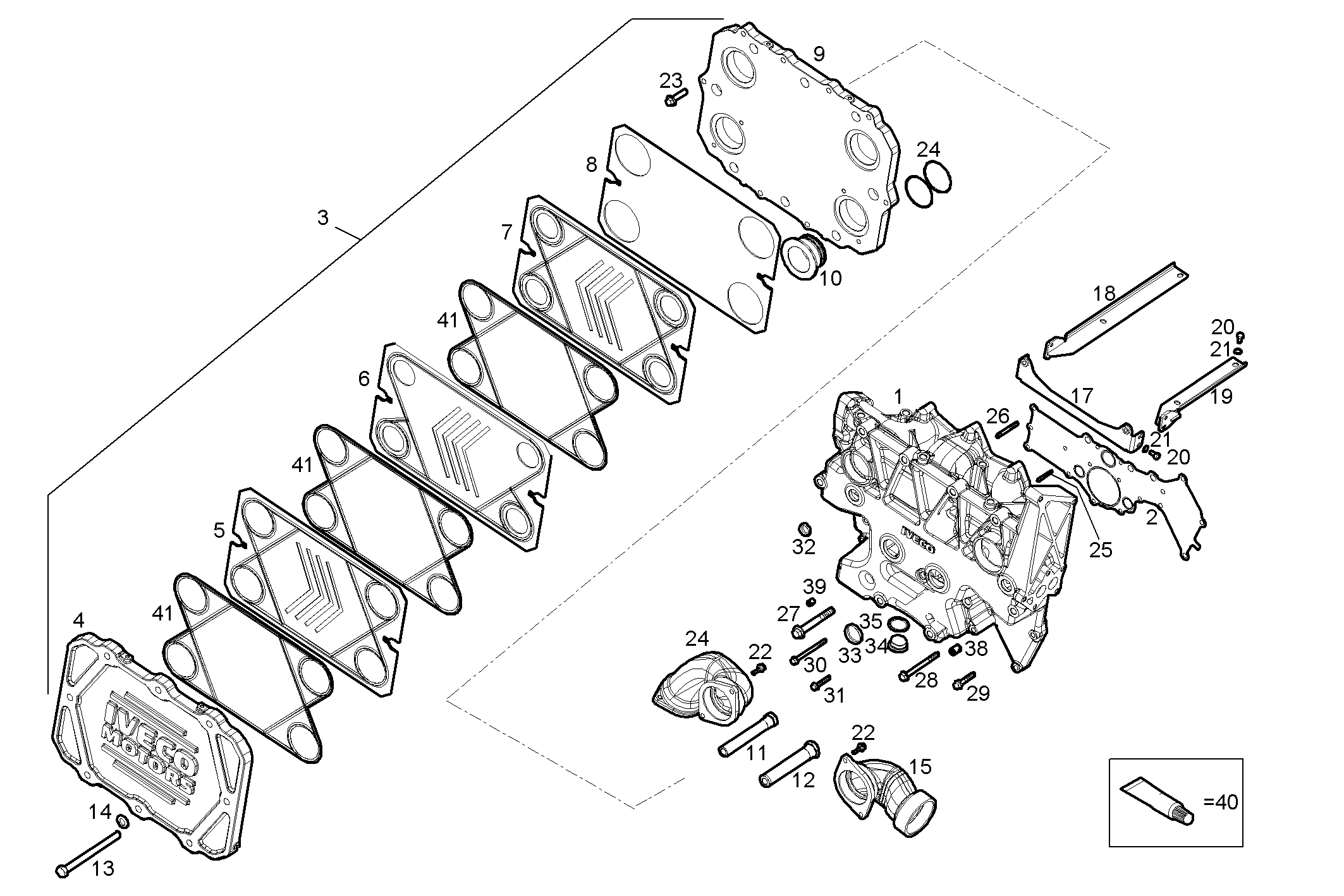 FRESH WATER - SEA WATER HEAT EXCHANGER