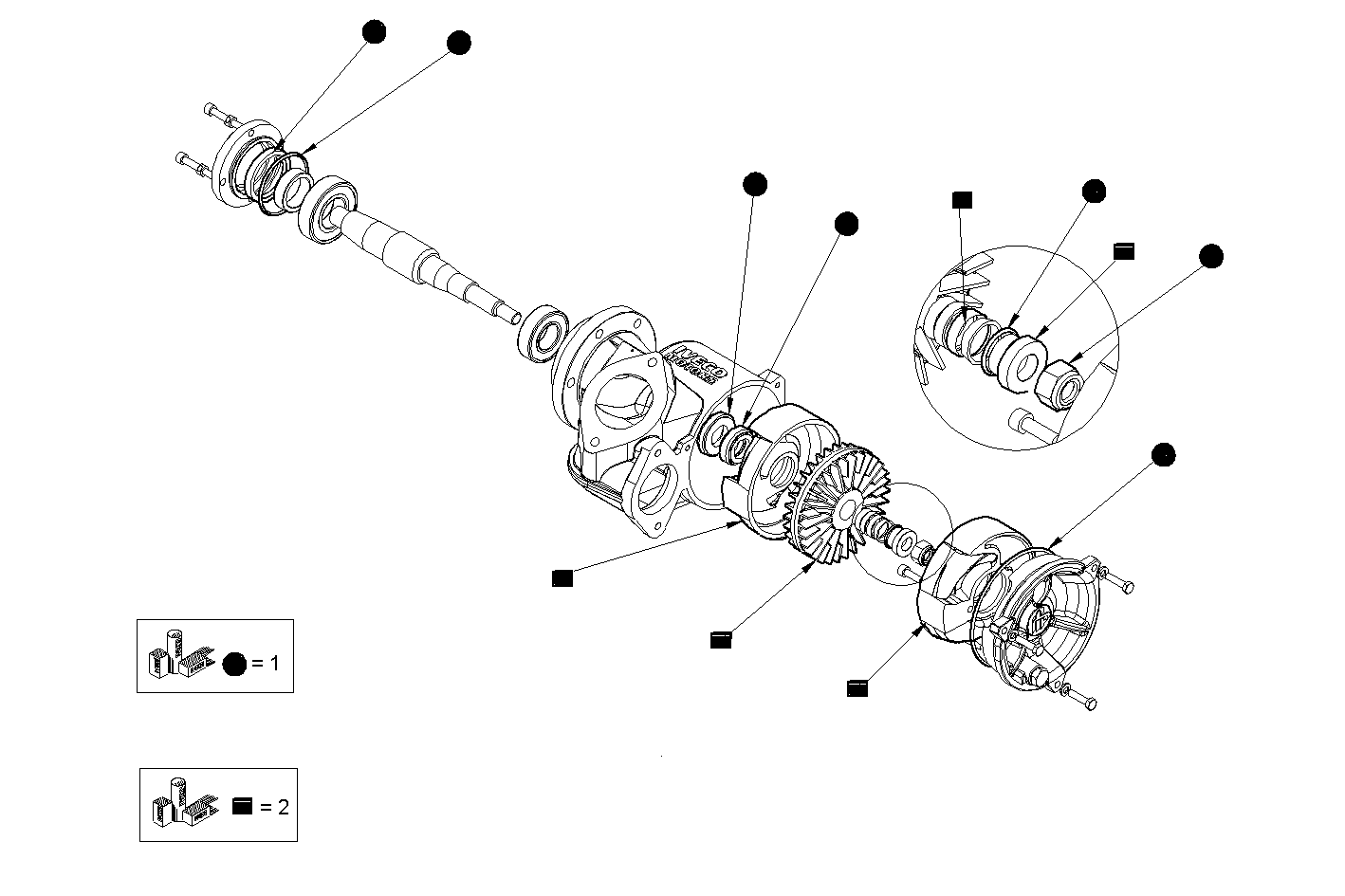 SEA WATER PUMP (COMPONENTS)