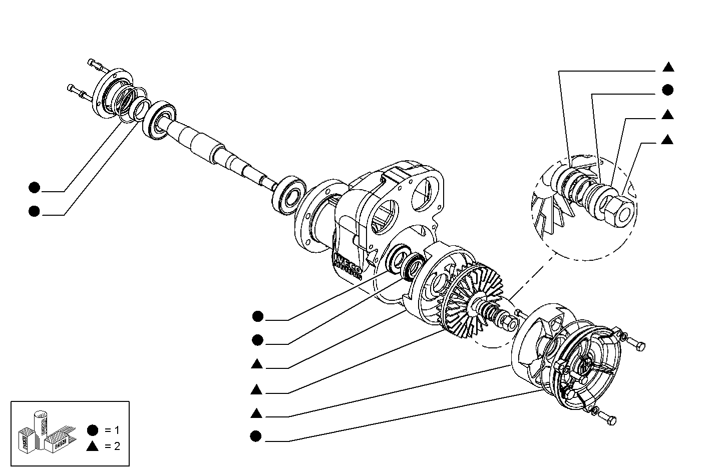 SEA WATER PUMP (COMPONENTS)