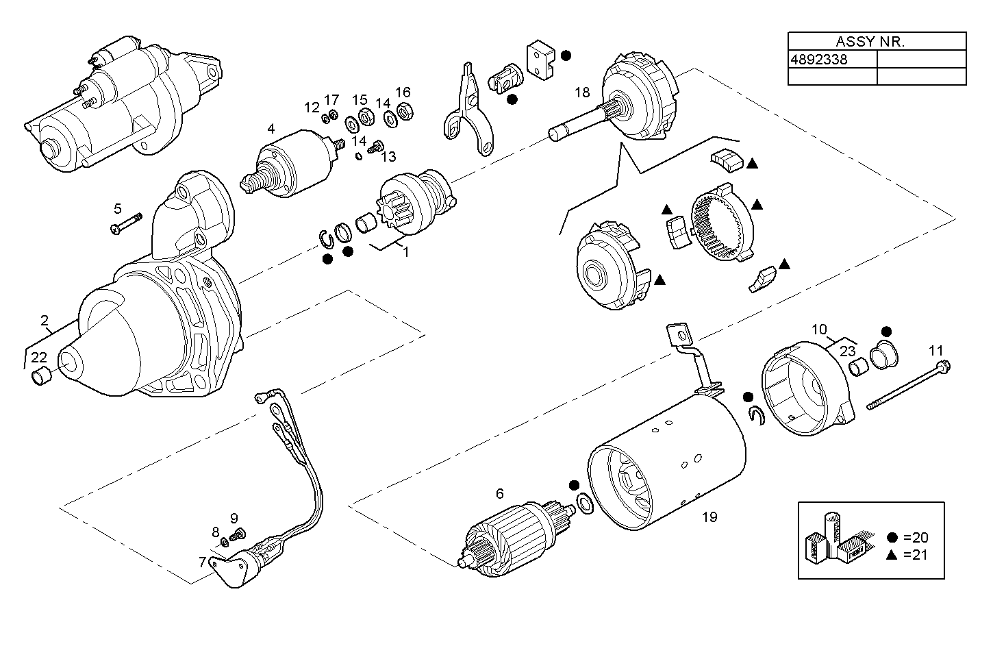 STARTER MOTOR (COMPONENTS)