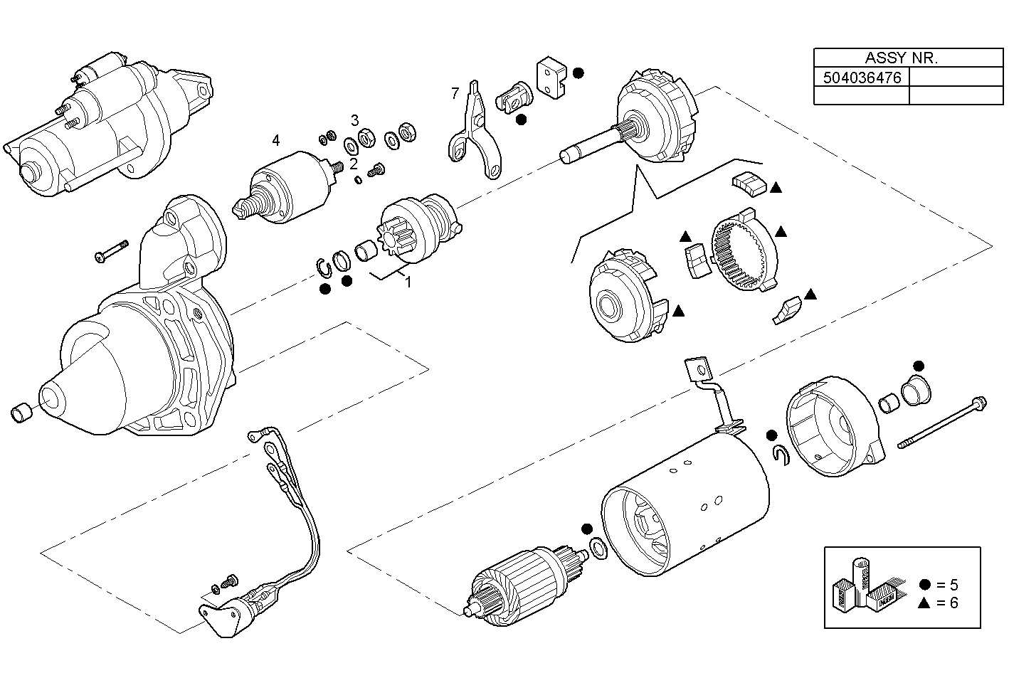 STARTER MOTOR (COMPONENTS)