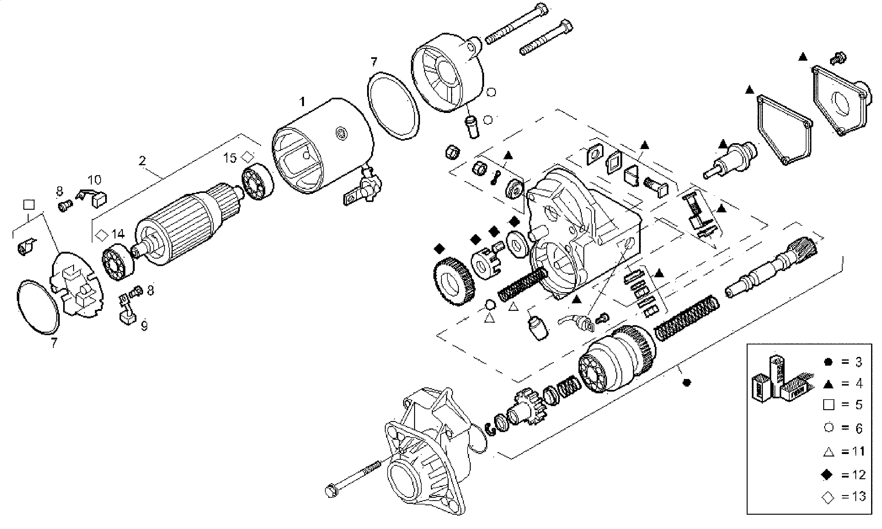 STARTER MOTOR (COMPONENTS)
