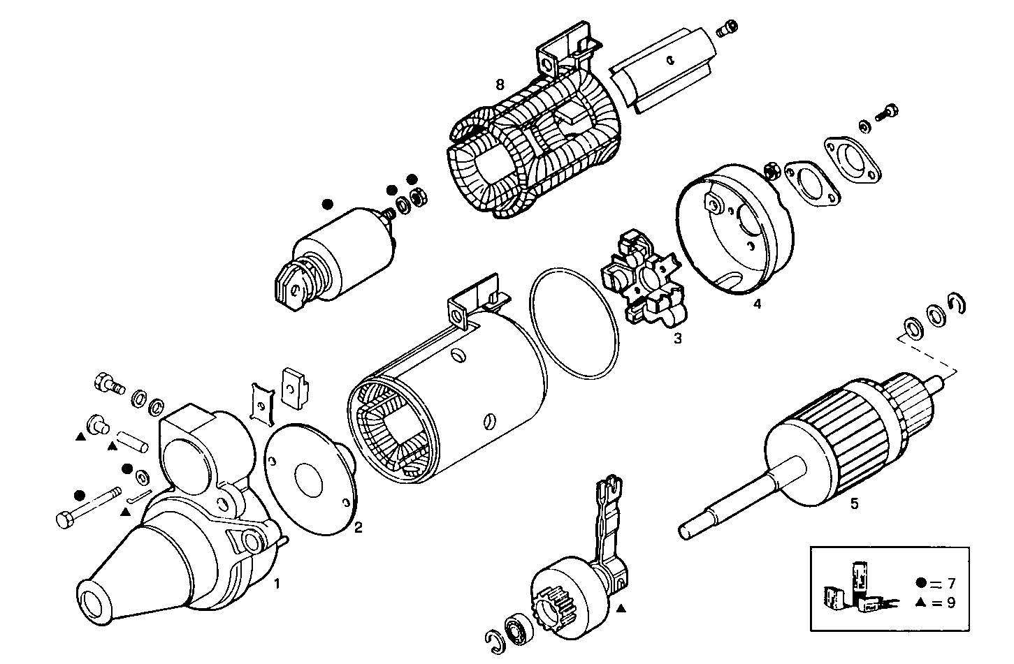 STARTER MOTOR (COMPONENTS)