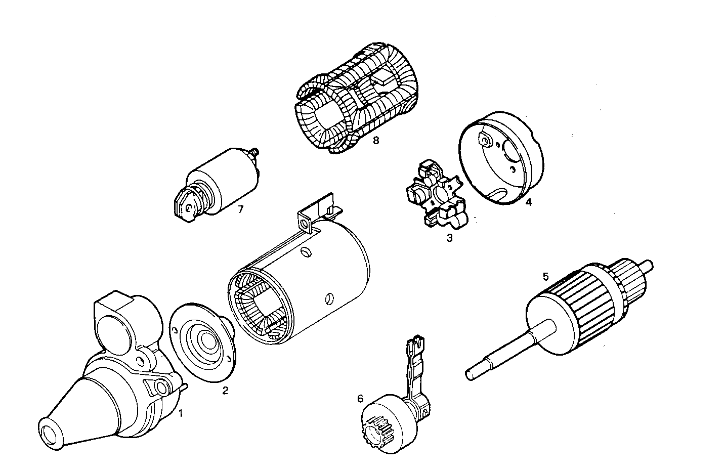 STARTER MOTOR (COMPONENTS)