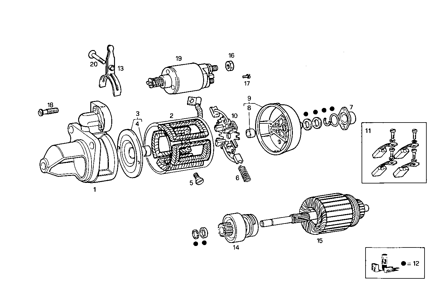 STARTER MOTOR (COMPONENTS)