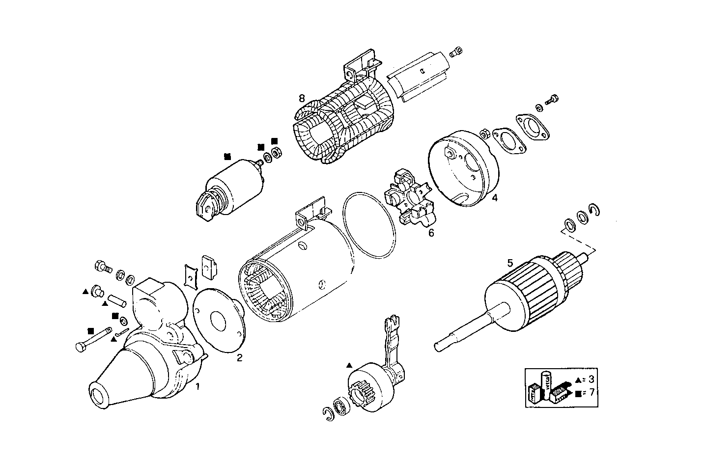 STARTER MOTOR (COMPONENTS)