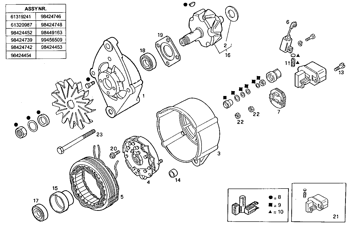 GENERATOR (COMPONENTS)