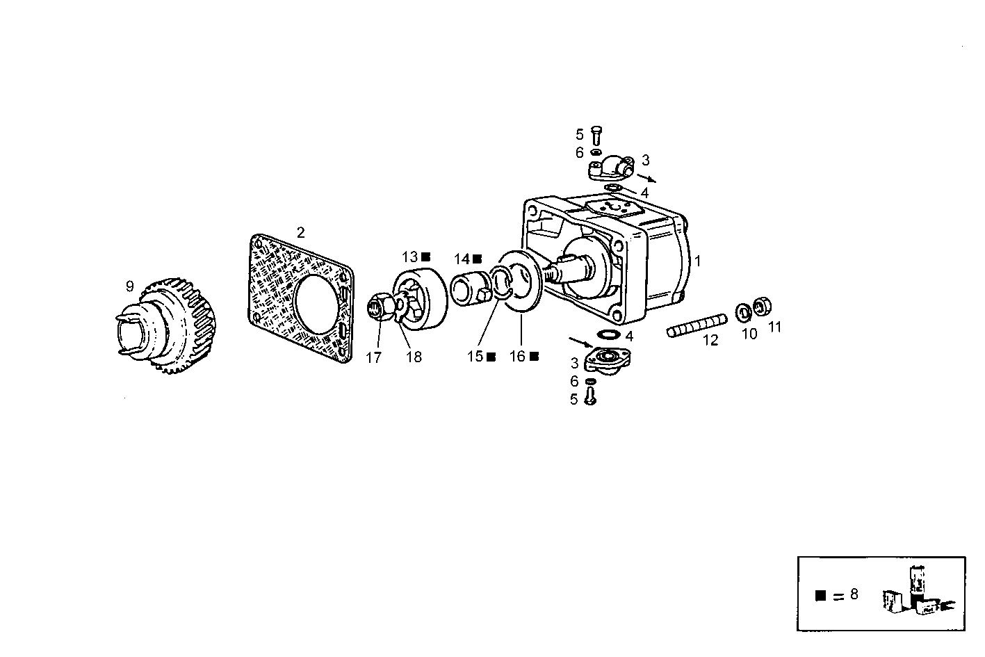 REAR HYDRAULIC PUMP