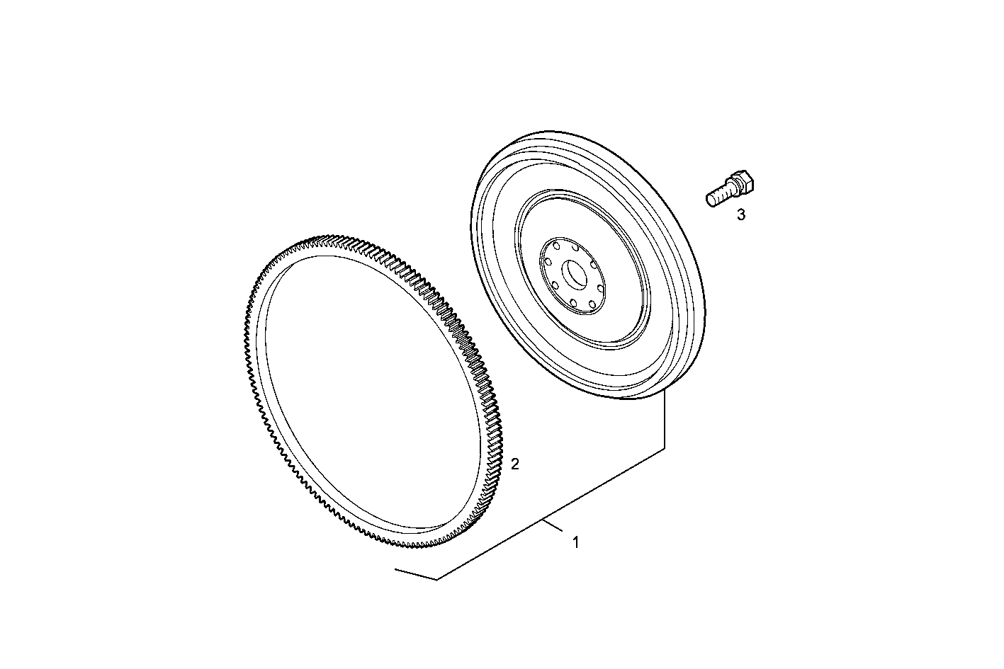 FLYWHEEL ARRANGED FOR TRANSMISSION