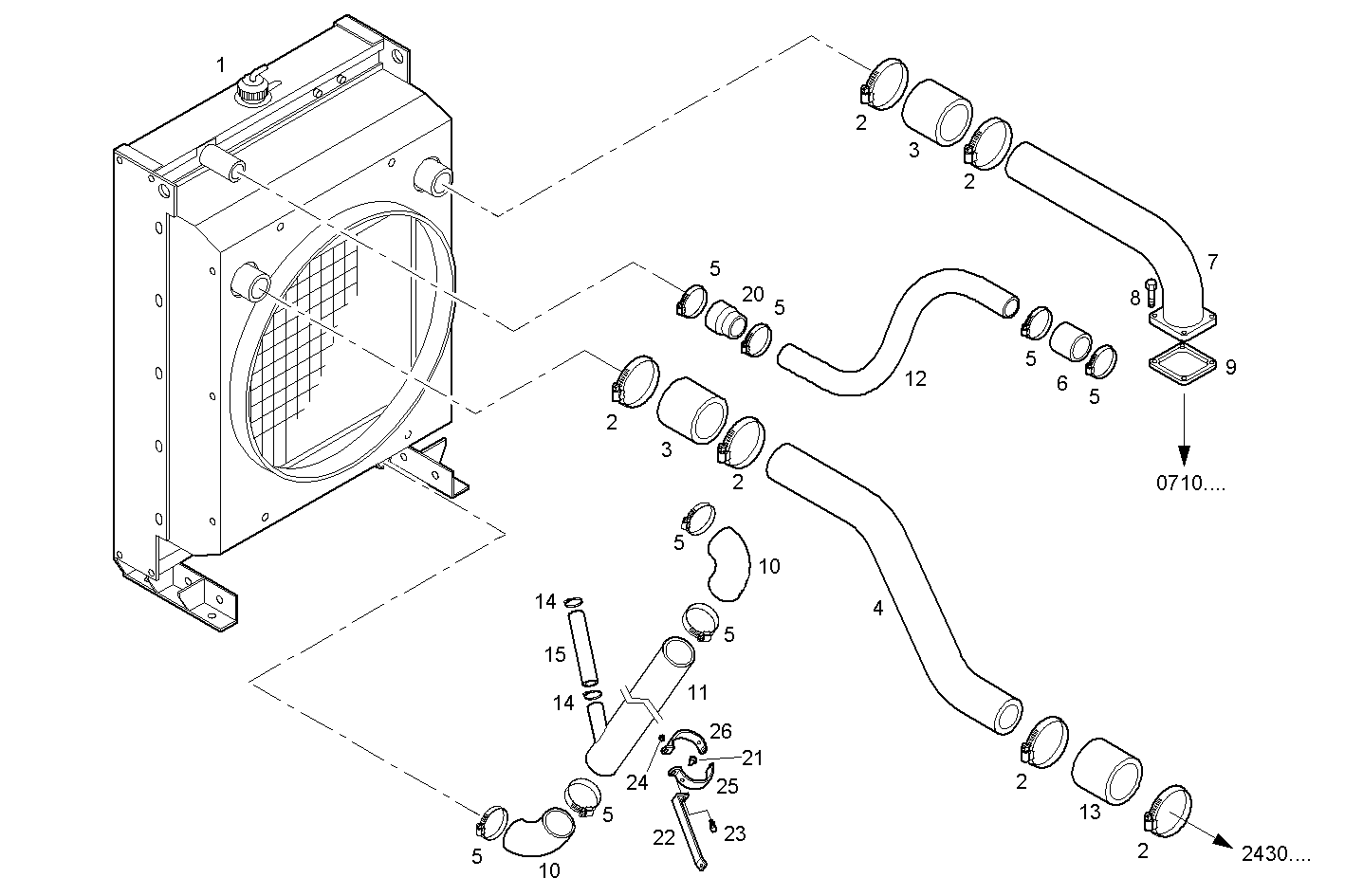 RADIATOR 2 CIRCUITS AIR/WATER