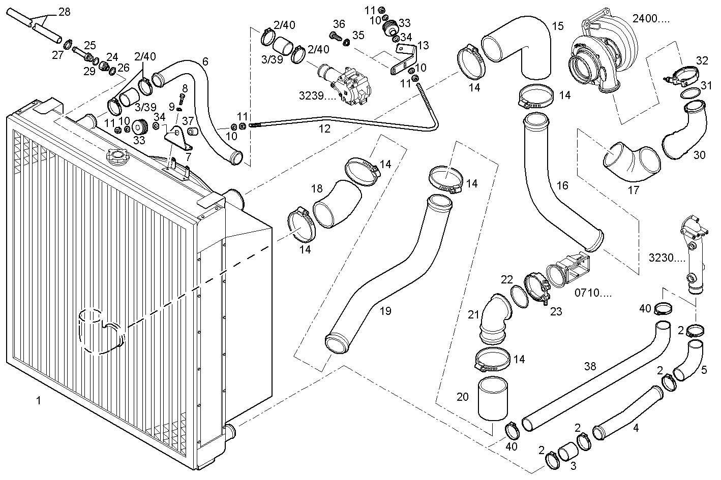 RADIATOR 2 CIRCUITS AIR/WATER
