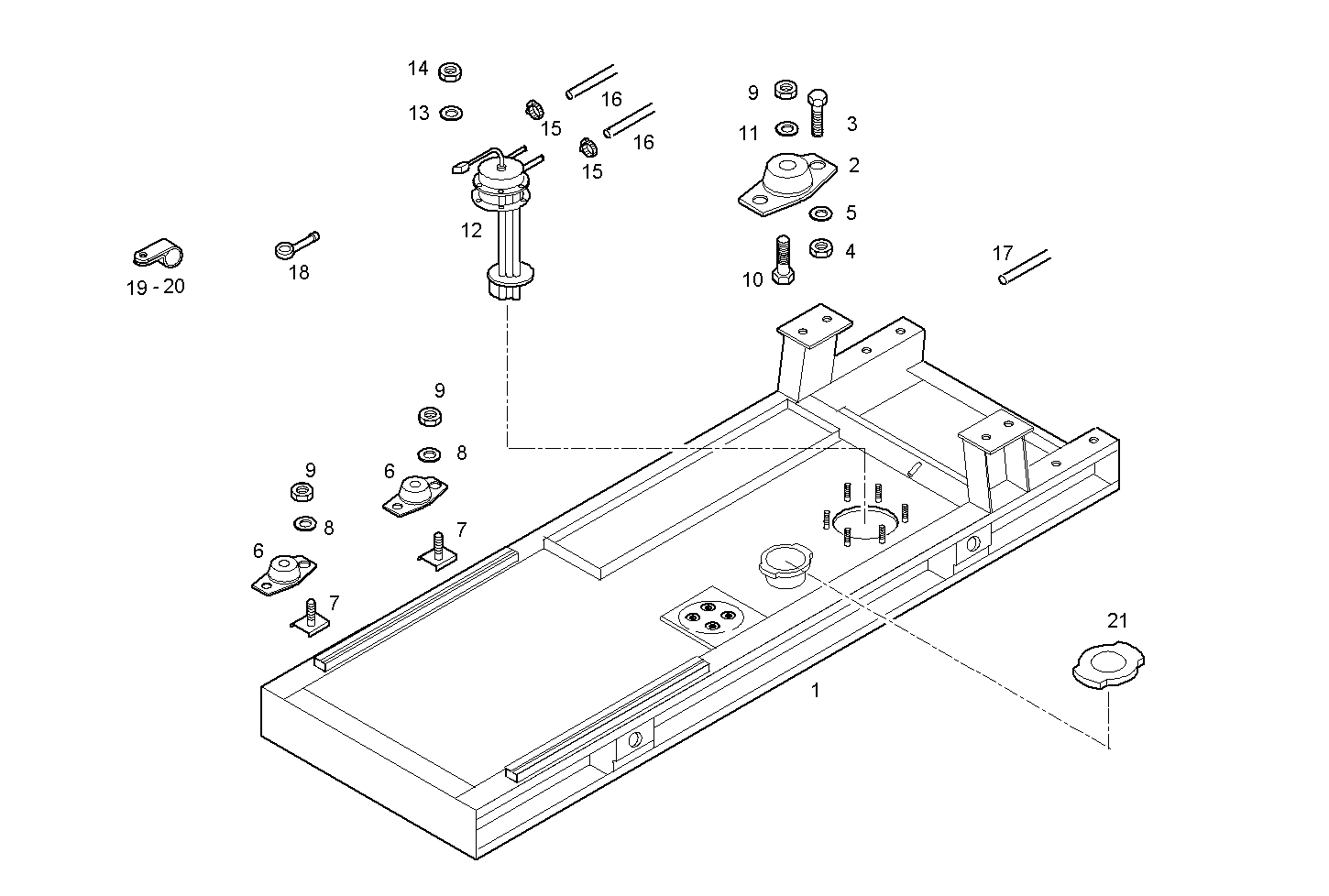 SUBBASE FOR GENERATOR UNIT