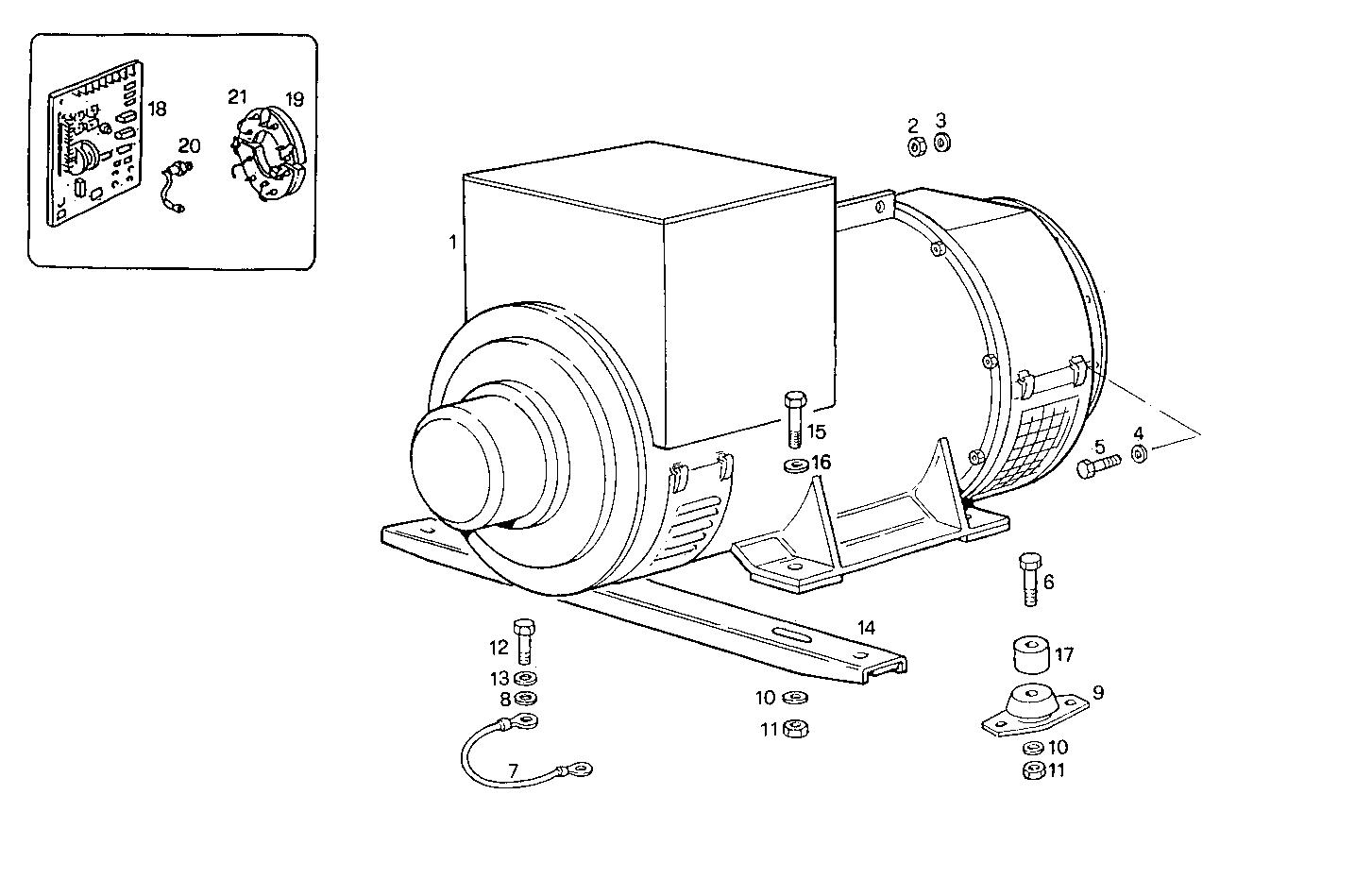 SINGLE BEARING ELECTRIC MACHINE