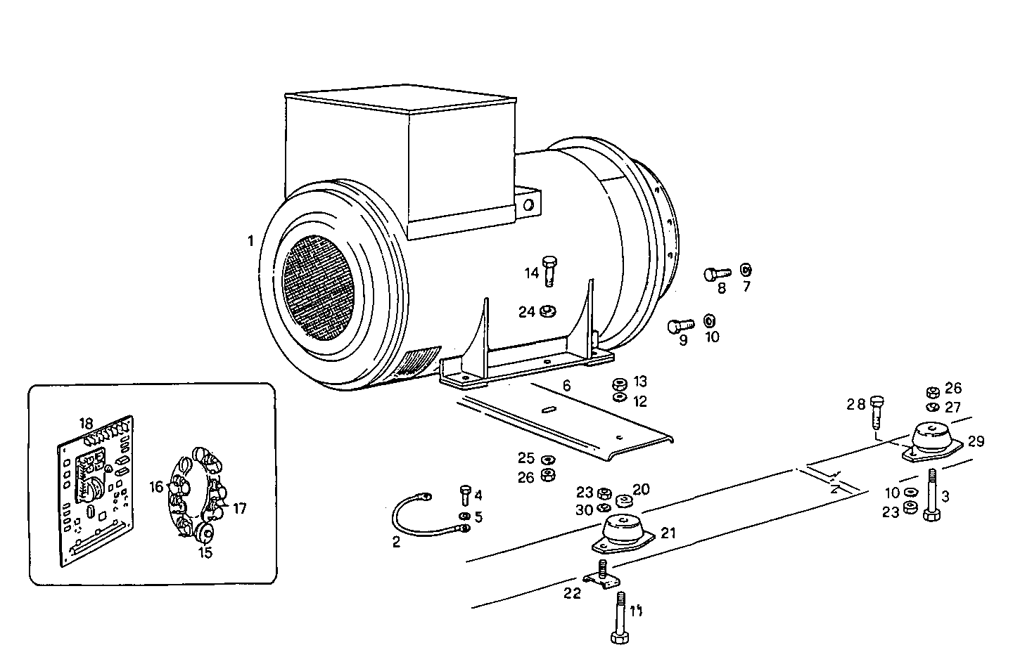 SINGLE BEARING ELECTRIC MACHINE