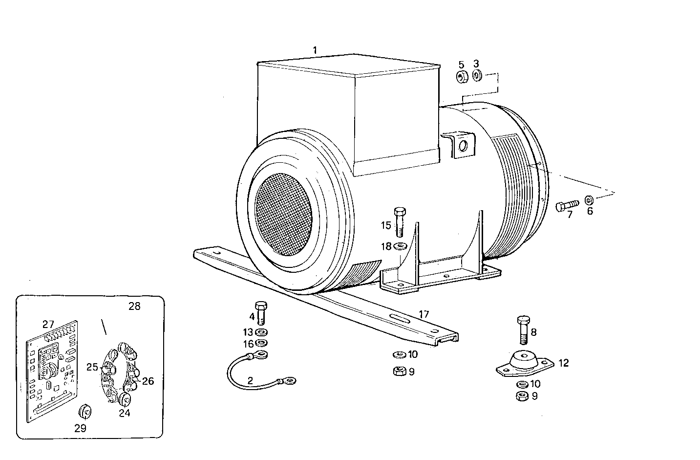 SINGLE BEARING ELECTRIC MACHINE