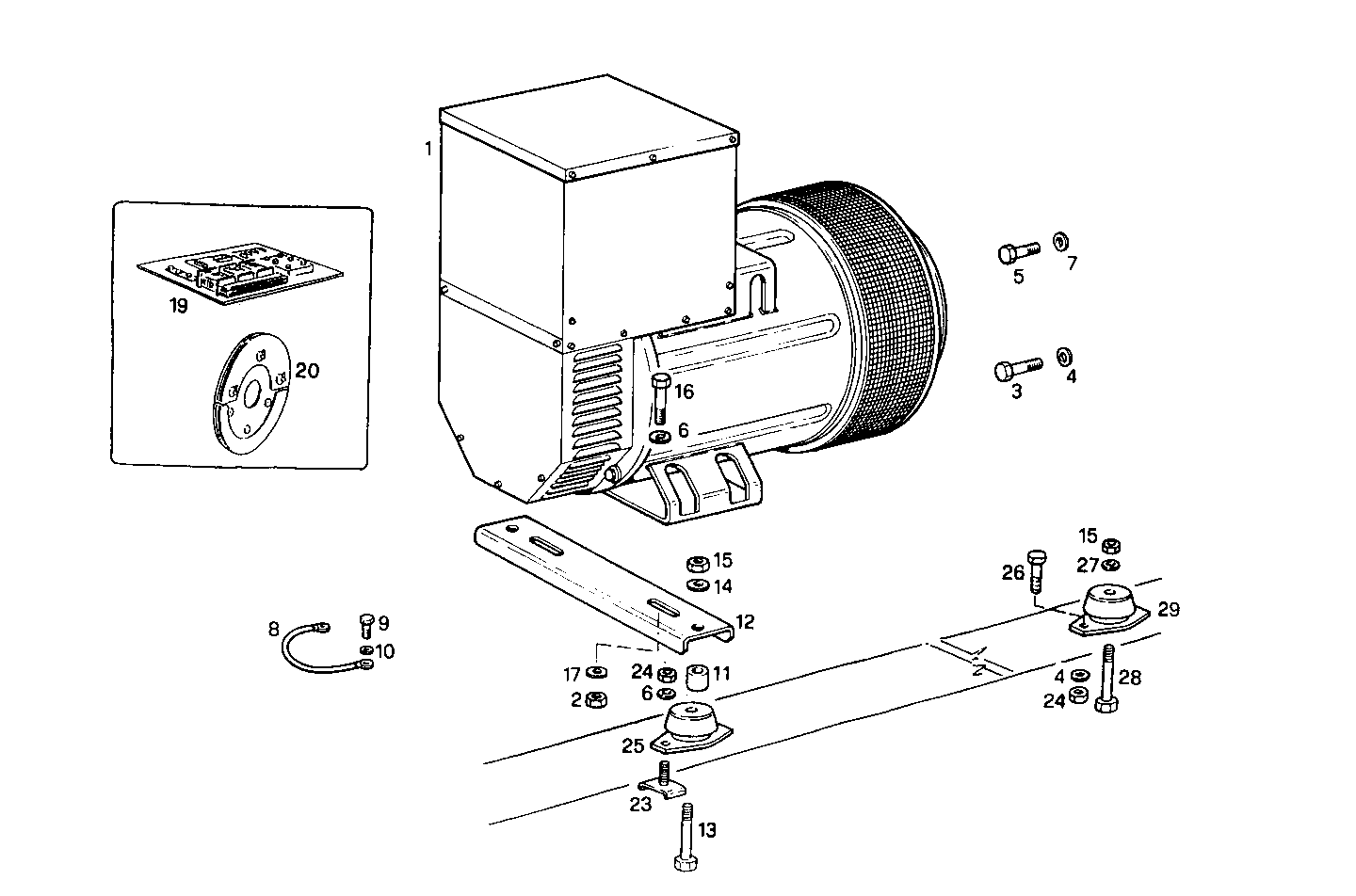 SINGLE BEARING ELECTRIC MACHINE