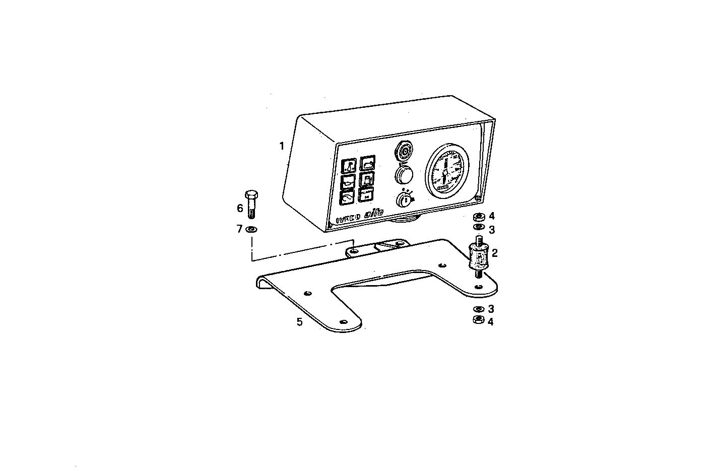 PANEL WITH ELECTRIC RPM-COUNTER