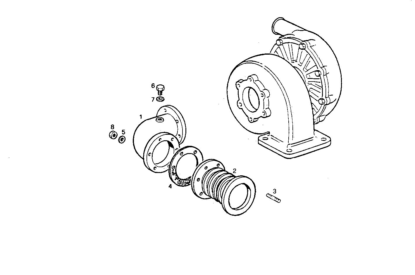 TURNING EXHAUST ELBOW WITH BELLOWS