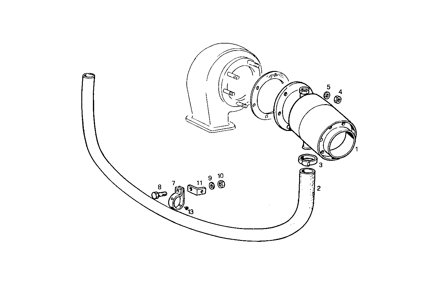 GAS-WATER MIXER WITH STERN OUTLET