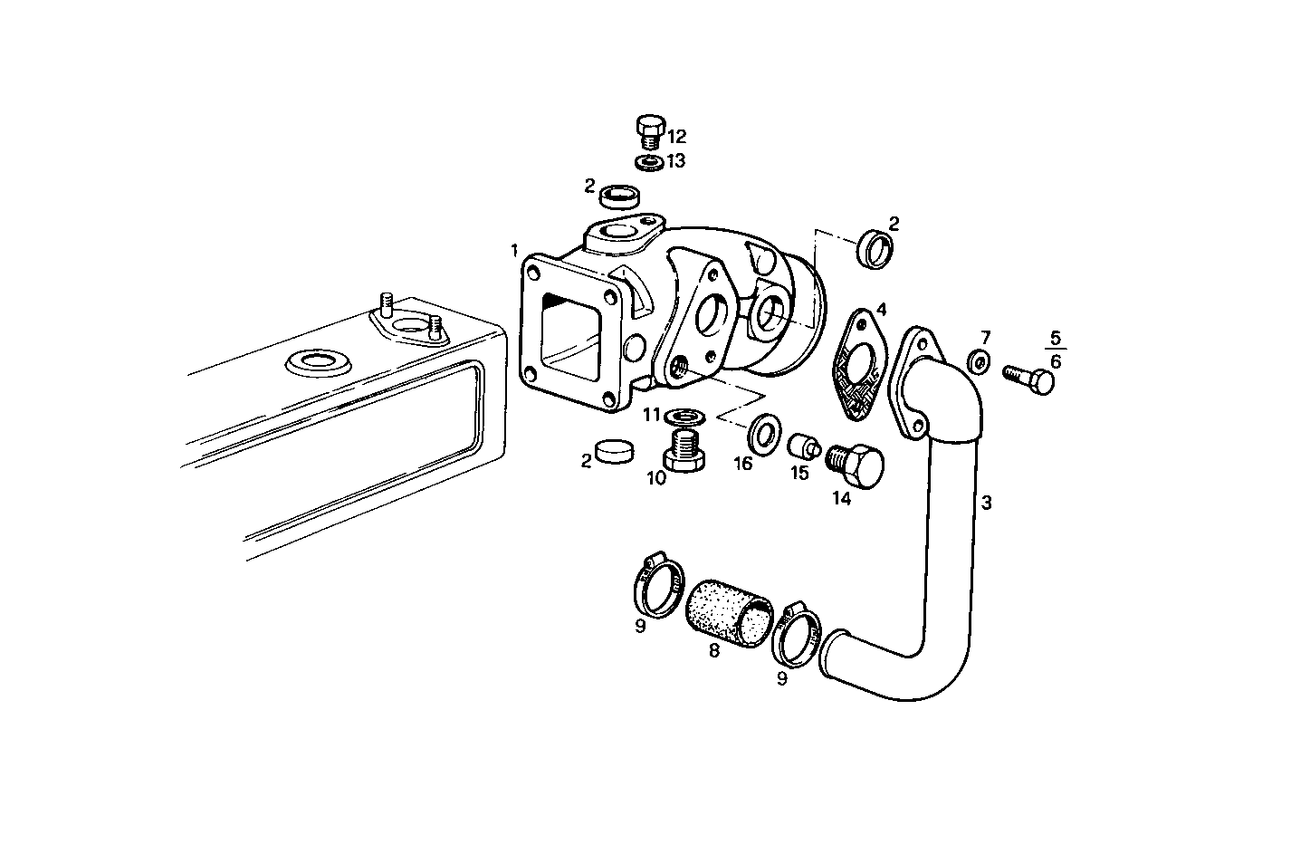 GAS-WATER MIXER WITH STERN OUTLET