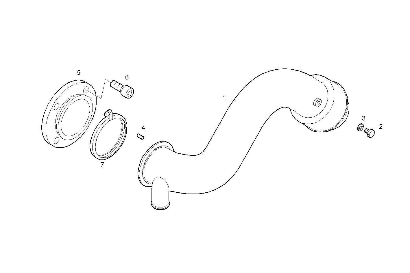 GAS-WATER MIXER WITH STERN OUTLET