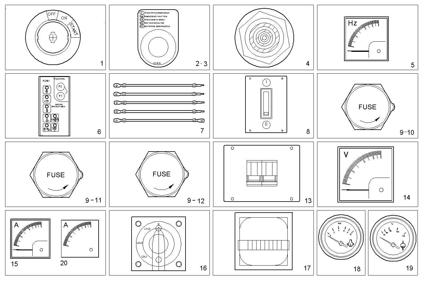 MANUAL CONTROL BOARD FOR ELECT. MACHINE