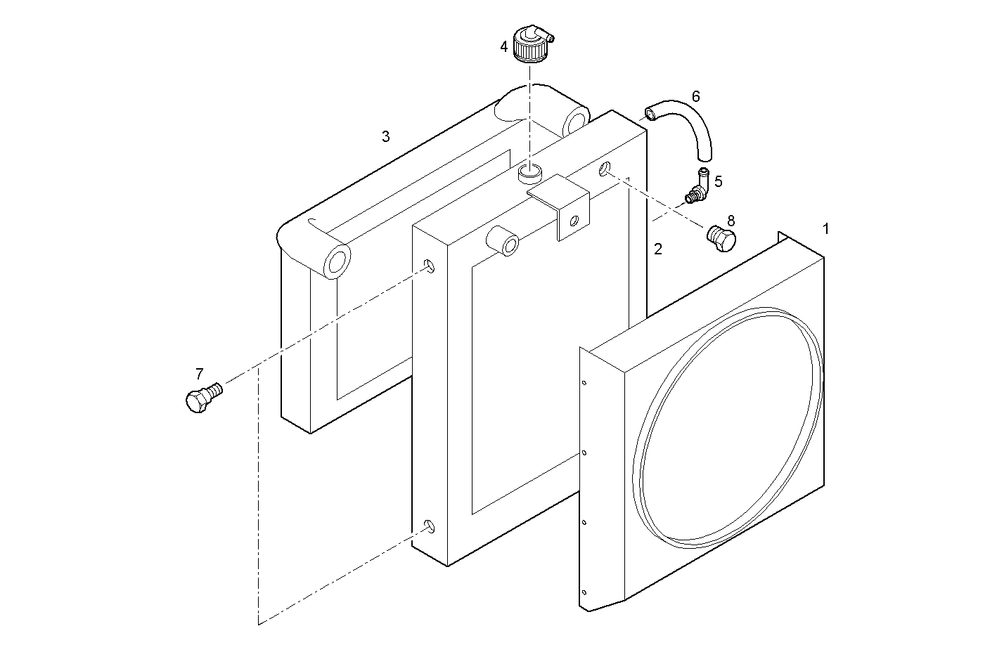 RADIATOR 2 CIRCUITS AIR/WATER (COMPONETS )
